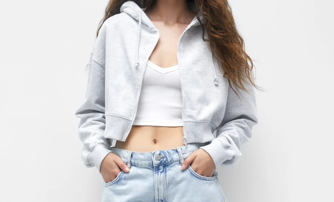 hooded sleeveless crop top manufacturing cropped zip jacket