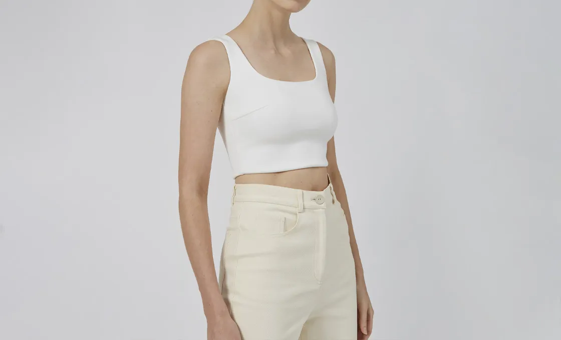Thygesen Textile Vietnam takes pride in its ethical and sustainable manufacturing process for Sleeveless Crop Top