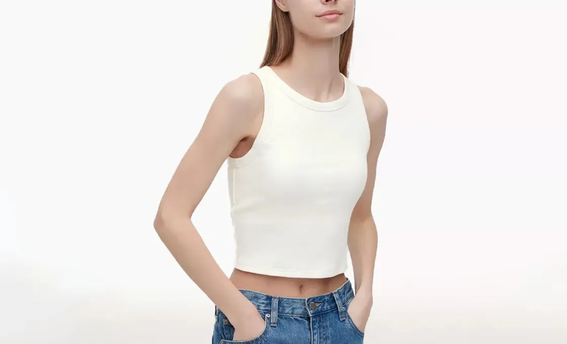 Sleeveless Crop Top manufacturing with custom designs