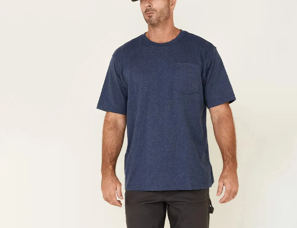 custom workwear T-shirts manufacturing cvc fabric durable clothing