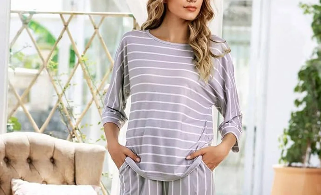 women stripe pajama manufacturing comfortable sleepwear