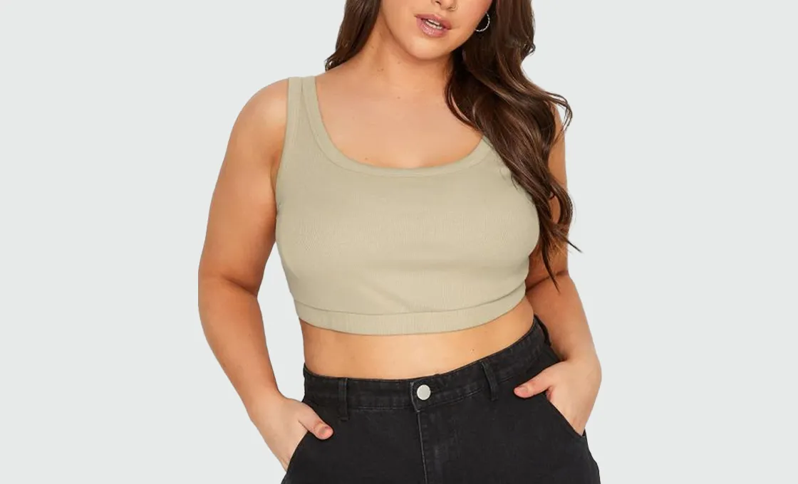 Plus Size Crop Top Details
