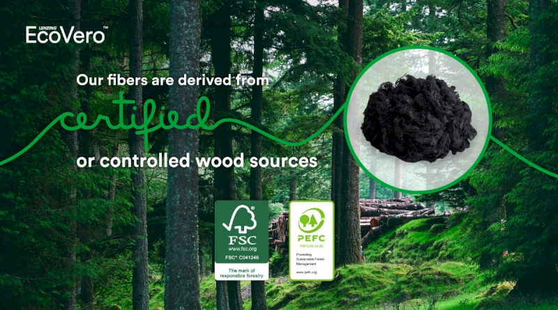 EcoVero fiber comes from certified or controlled wood sources, ensuring sustainable production (Source: Lenzing Group)