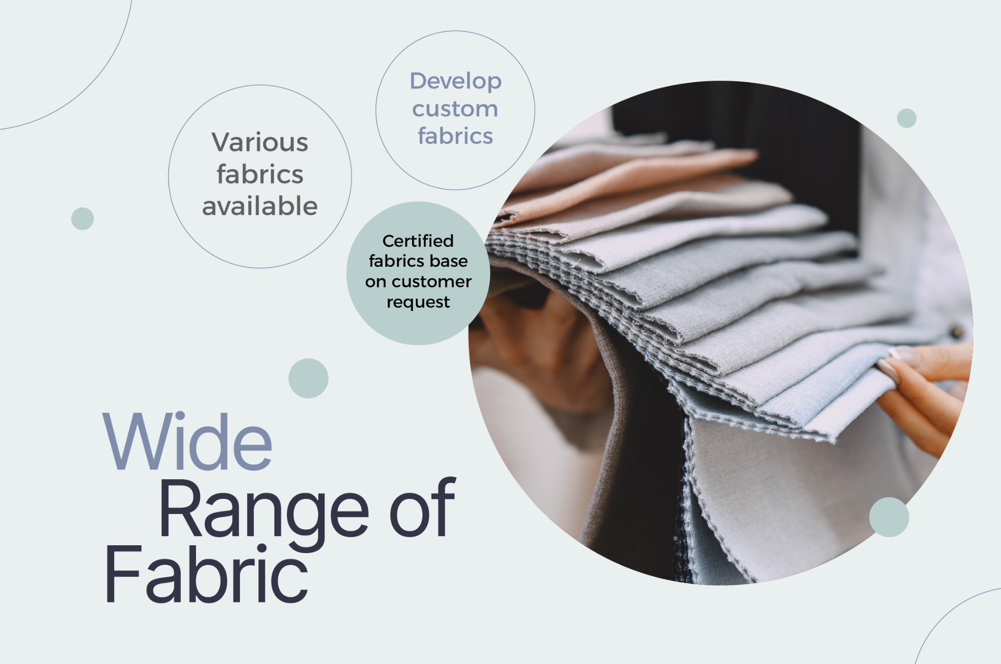 Thygesen can source high-quality bamboo fabrics certified by internationally recognized standards such as OEKO-TEX and FSC