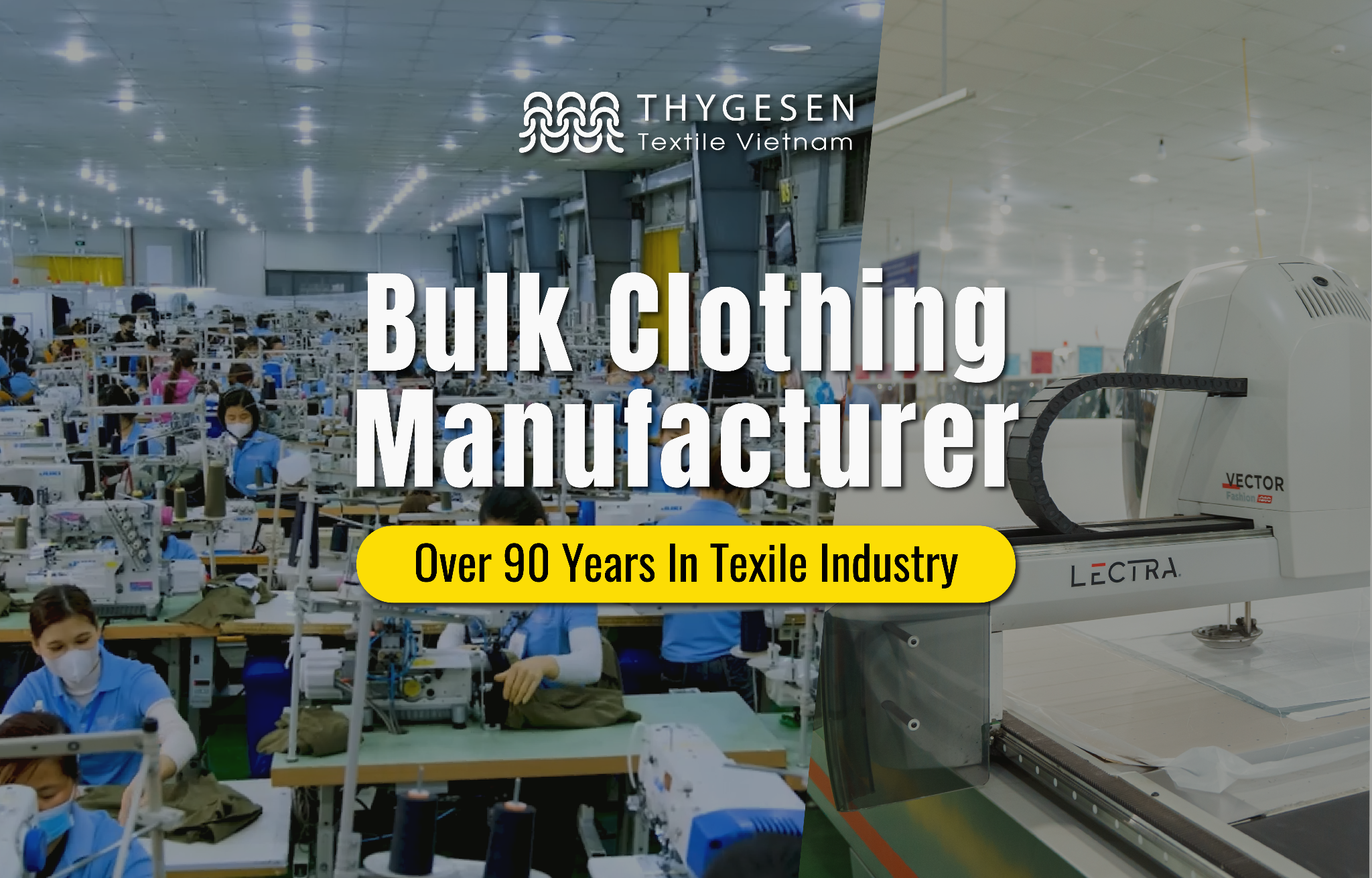 With a monthly capacity of up to 800,000 garments, Thygesen ensures consistent quality for the largest orders through strict quality control from fabric inspection to final packaging