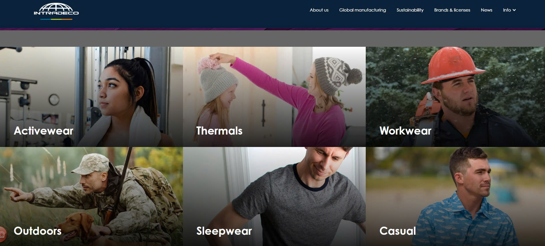 Key product categories of Intradeco are Thermals, Sleepwear and more