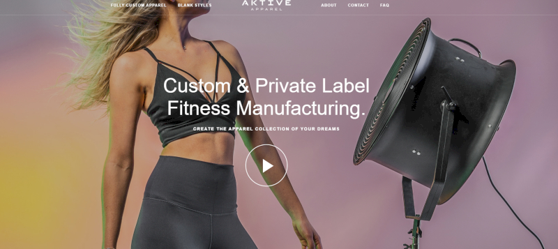 Aktive Apparel, China-based, offers private label activewear from 300 pcs