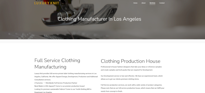 Luxury Knit offers full-package knit manufacturing in the U.S