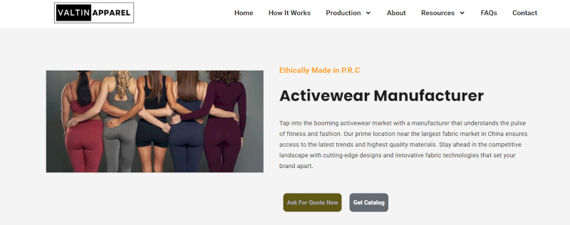 Valtin Apparel specializes in activewear and athleisure