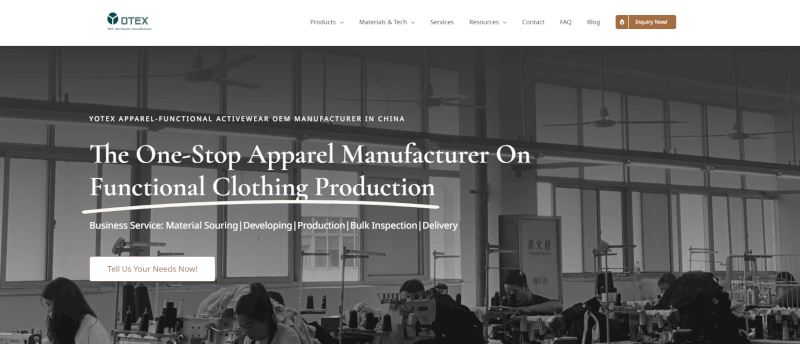 YOTEX Apparel manufactures high-performance activewear