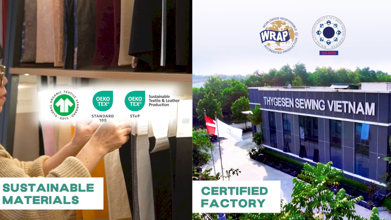 All products are made in Thygesen’s SA8000 & WRAP-certified facilities
