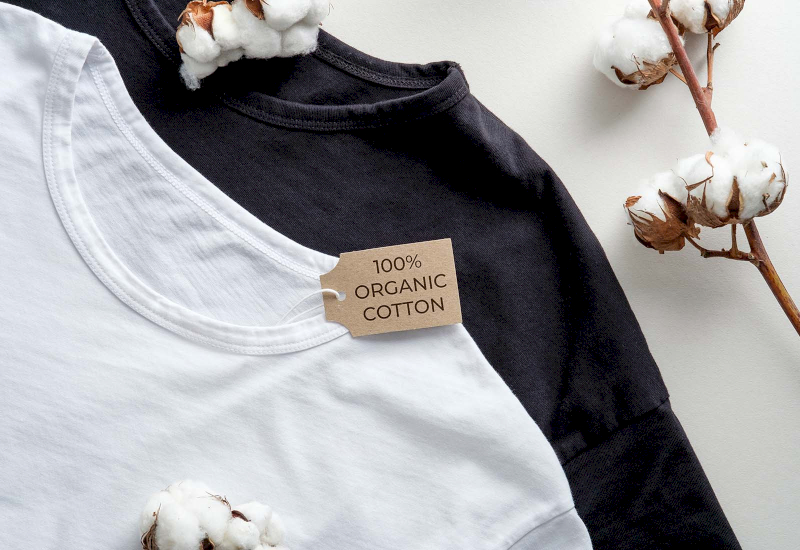 Organic cotton garments offer comfort and durable quality through repeated washes