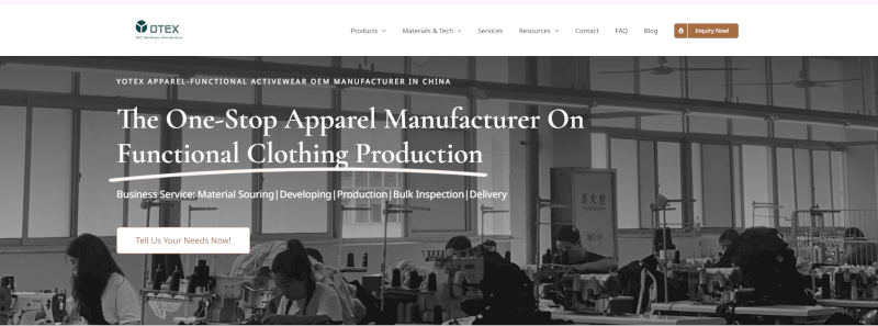 Yotex Apparel, based in Shanghai, has served global brands since 2015