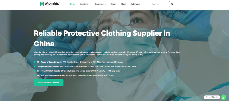Morntrip provides certified medical apparel, PPE, and OEM solutions