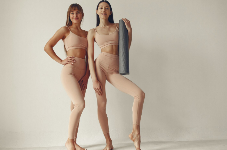 Active bra QC checks elastic recovery, cup placement, and seam comfort.