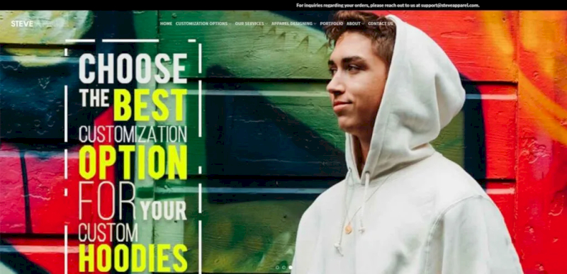 Steve Apparel serves 1,500+ clients, offering custom apparel with low MOQs.