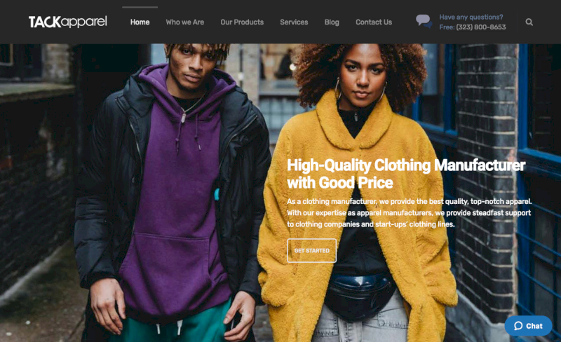 Tack Apparel offers MOQs as low as ~50 units per design