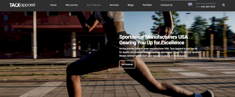 Tack Apparel produces custom sportswear with quality materials and flexible MOQs