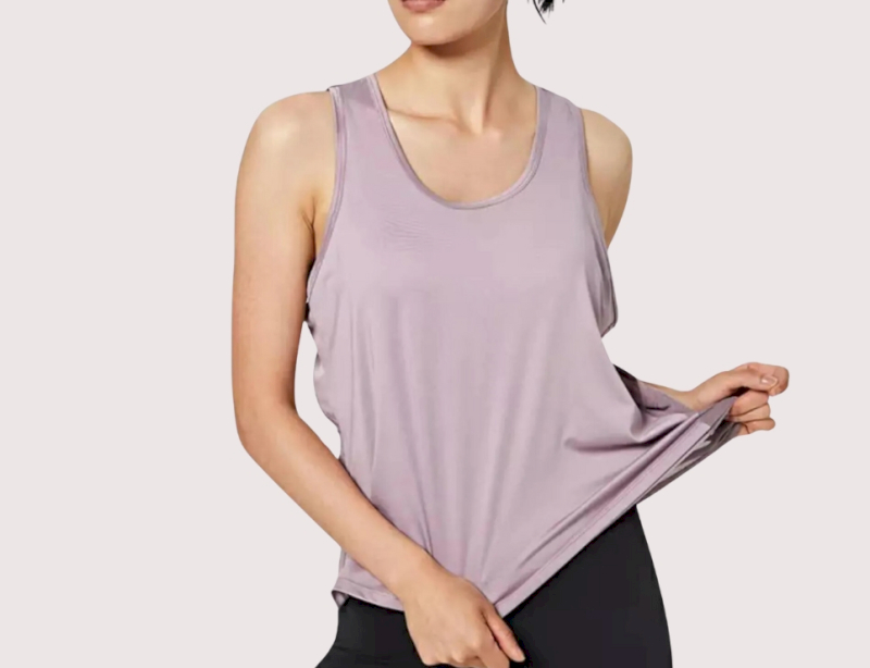 Tank tops are made from lightweight polyester, nylon-spandex, or cotton blends