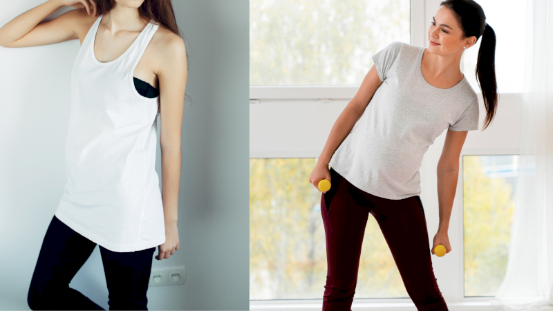 Yoga tops suit training and lifestyle, pairing with bras or leggings.