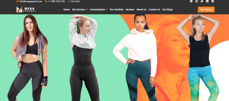 Though US-based, Mega Apparel manages overseas production for scalable manufacturing