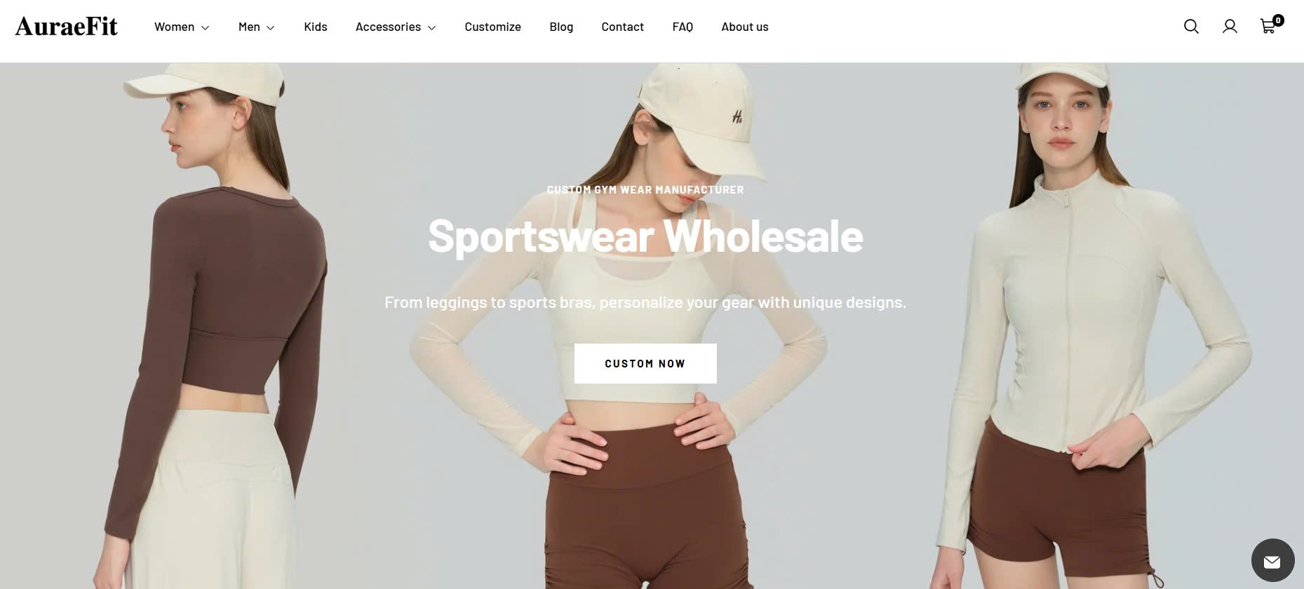 AuraeFit is a custom activewear manufacturer