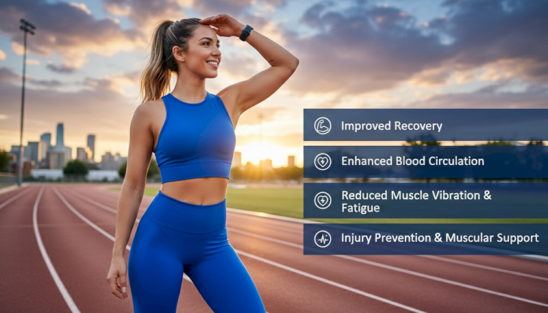Compression gear targets muscles, supports activity and recovery