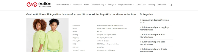 Eationwear offers full OEM/ODM services from fabric to packaging.