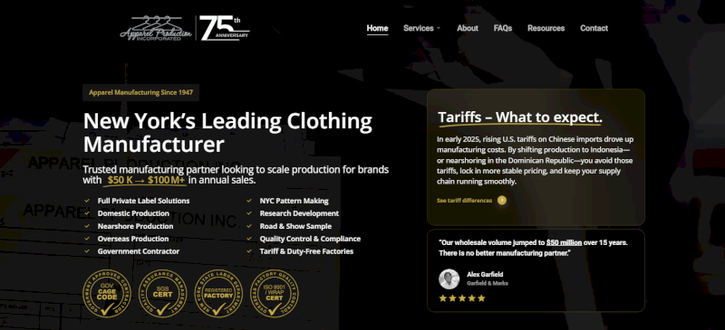 Apparel Production: decades supporting brands to scale