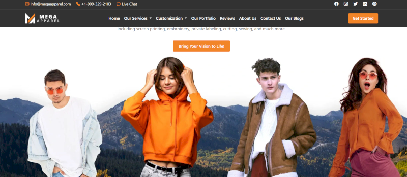 Mega Apparel offers full-package service with low MOQs