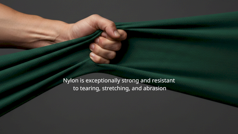 Nylon is durable and wear-resistant, ideal for jackets and activewear.