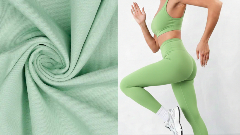 Spandex gives activewear stretch and shape retention.