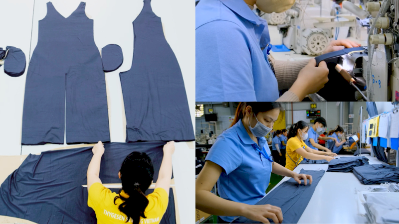 Thygesen Textile Vietnam makes women’s and kids’ jumpsuits.