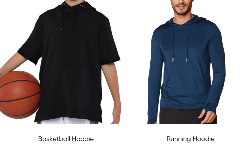 Performance hoodies for running and basketball built for comfort and mobility