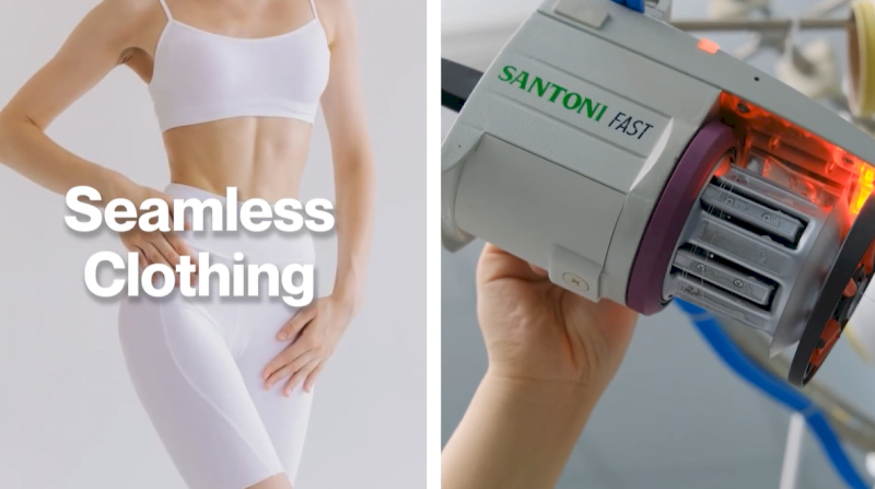 Seamless leggings use circular knitting, no cut-sew panels