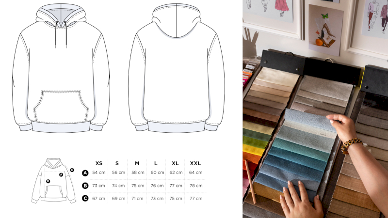 Design and pre-production plan hoodie styles and materials