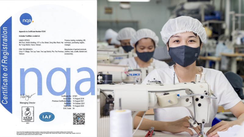 Thygesen holds ISO 9001, SA8000, and WRAP for quality and ethics