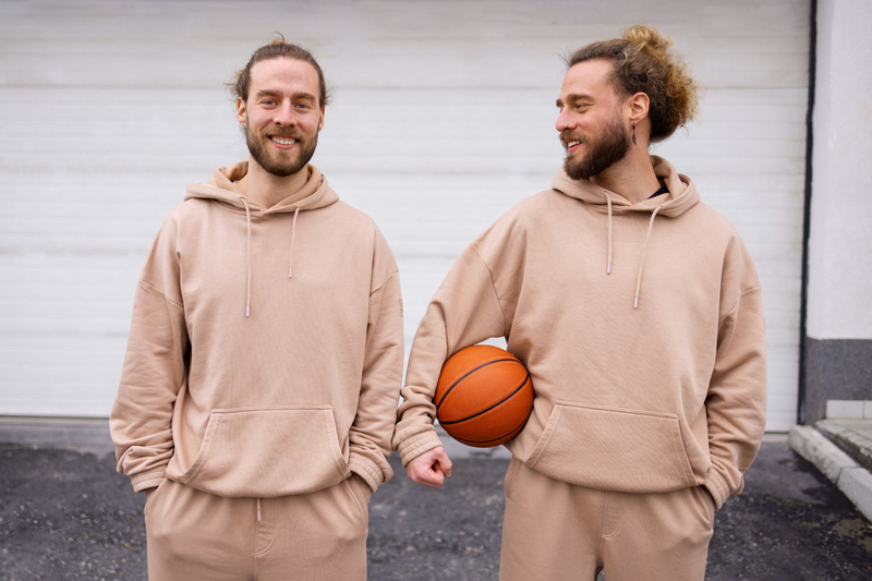 Active hoodies are made from technical stretch fabrics that provide moisture-wicking, quick-drying, and high comfort during movement
