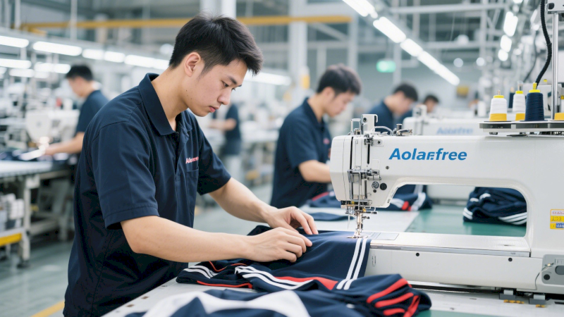 China based Aola Free Apparel manufactures custom men shorts globally