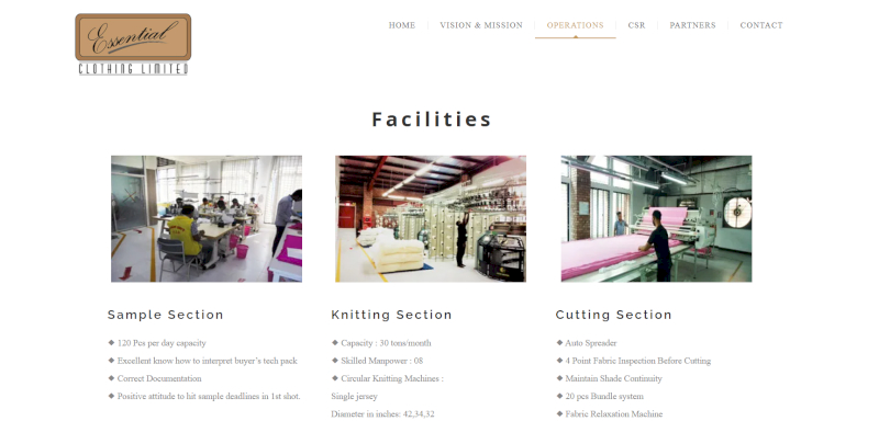 Essential Clothing supports full product development from concept to bulk production globally