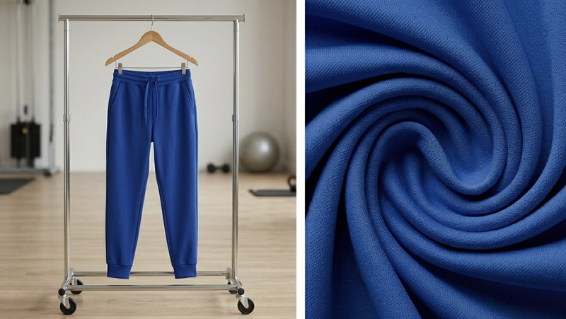 French terry joggers are lightweight and breathable, making them a versatile choice for comfortable athleisure and casualwear throughout the year