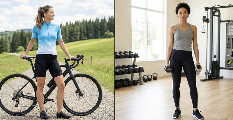 High-waisted leggings sit above the natural waist for a secure, body-contouring fit, while mid-rise leggings sit at the natural waist, offering a more balanced and versatile level of coverage