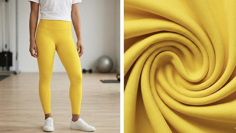 An increasing number of brands now produce leggings using recycled polyester made from post-consumer plastic bottles