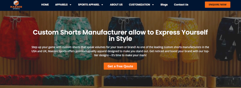 Maezen Sports provides OEM activewear manufacturing for men training running shorts
