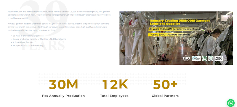 New Asia Garment provides end to end OEM ODM clothing production with flexible low MOQ globally