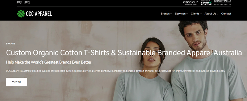 OCC Apparel is a sustainable Australian manufacturer offering ethical cotton T-shirt solutions with flexible services for growing apparel brands
