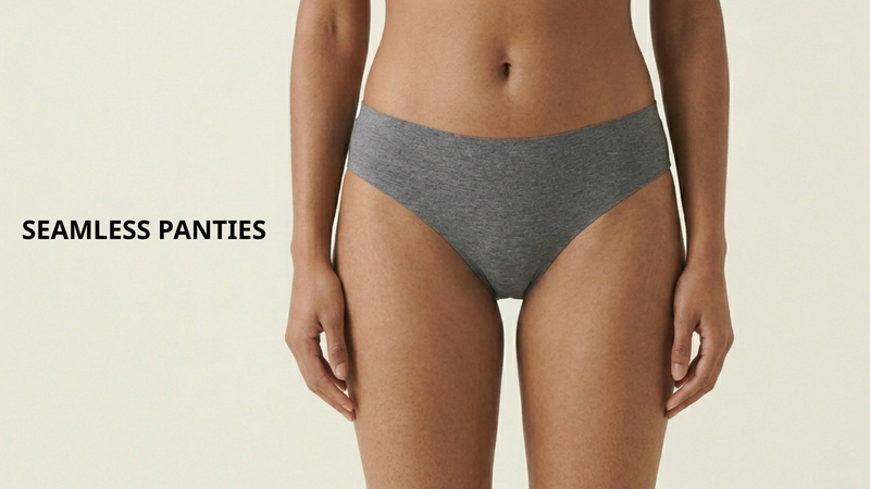 Seamless panties are designed without visible seams to create a smooth, invisible look under fitted clothing while improving comfort and reducing friction