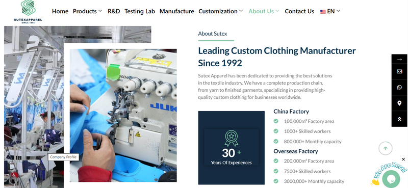 Sutex Apparel is a global textile-driven manufacturer specializing in fabric innovation and customized apparel solutions