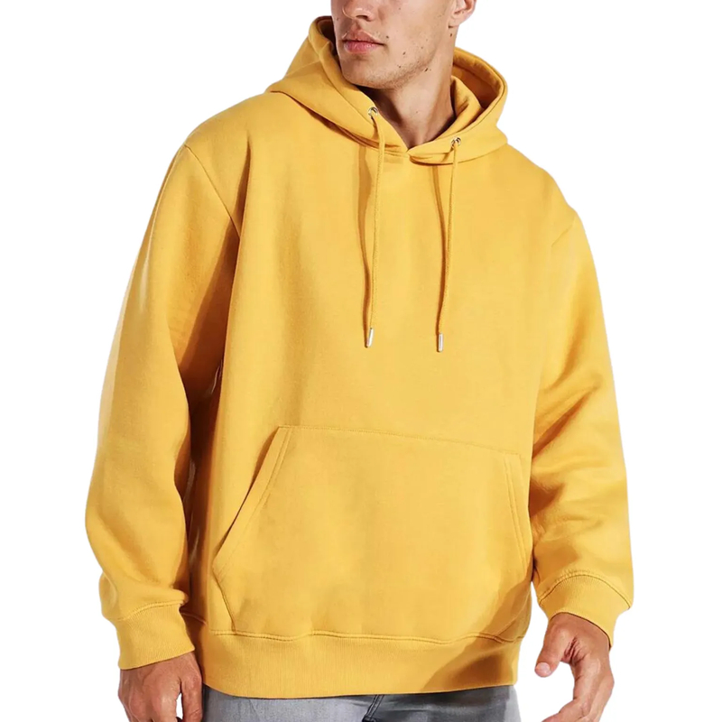 The oversized hoodie is characterized by a deliberately loose and relaxed silhouette