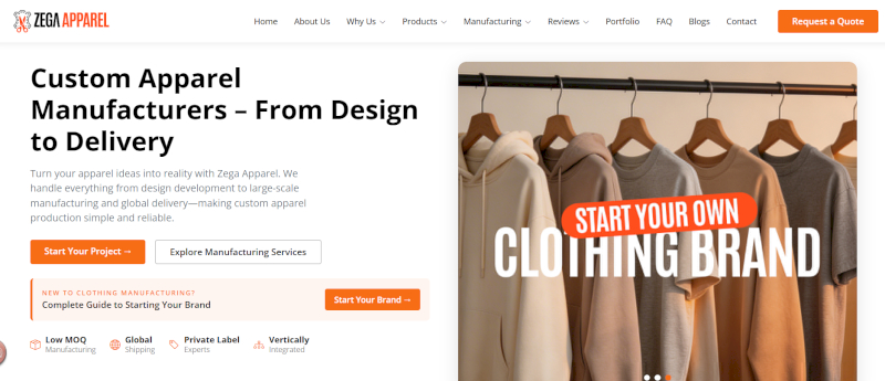 Zega Apparel supports global clothing brands through its international production network in Canada